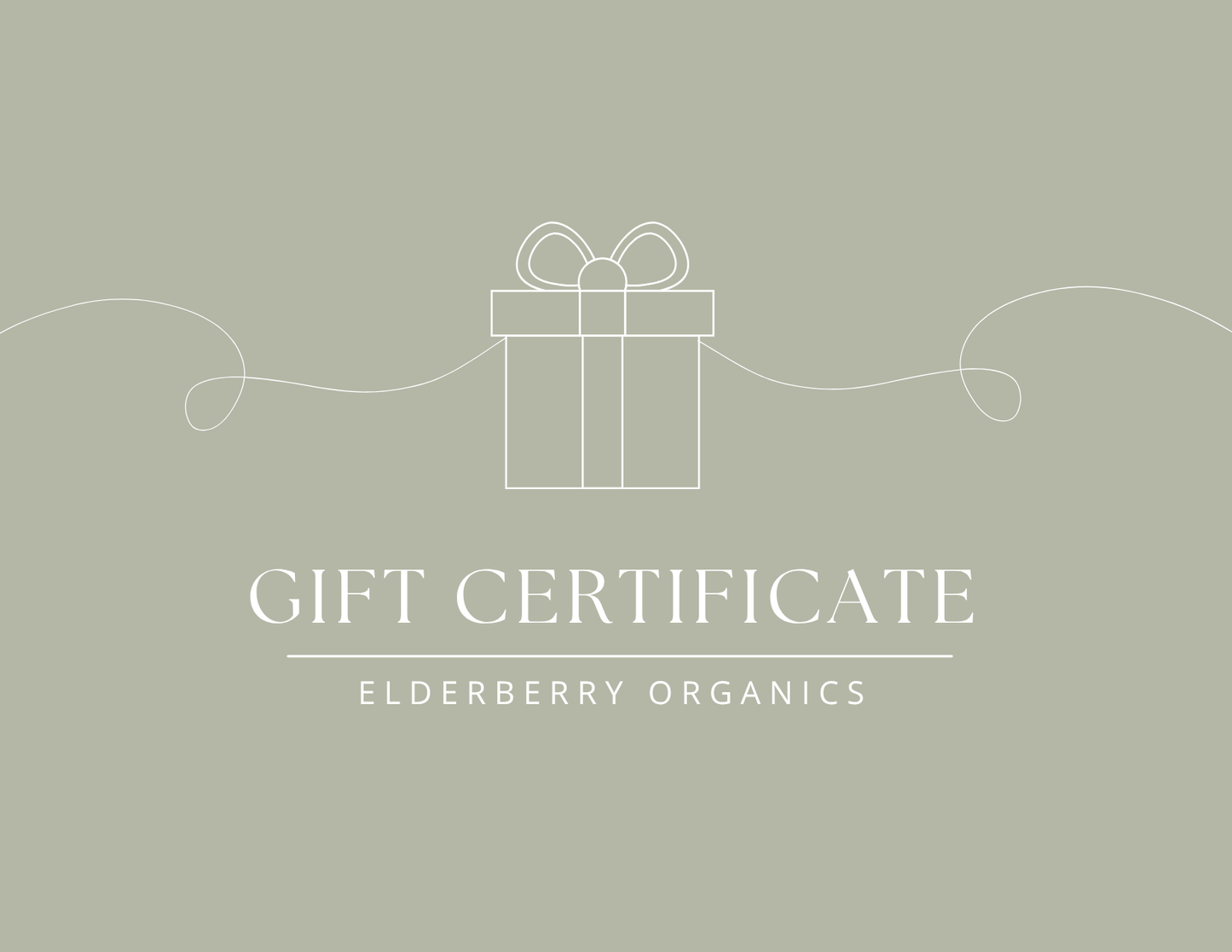Elderberry Organics Gift Certificate Elderberry Organics