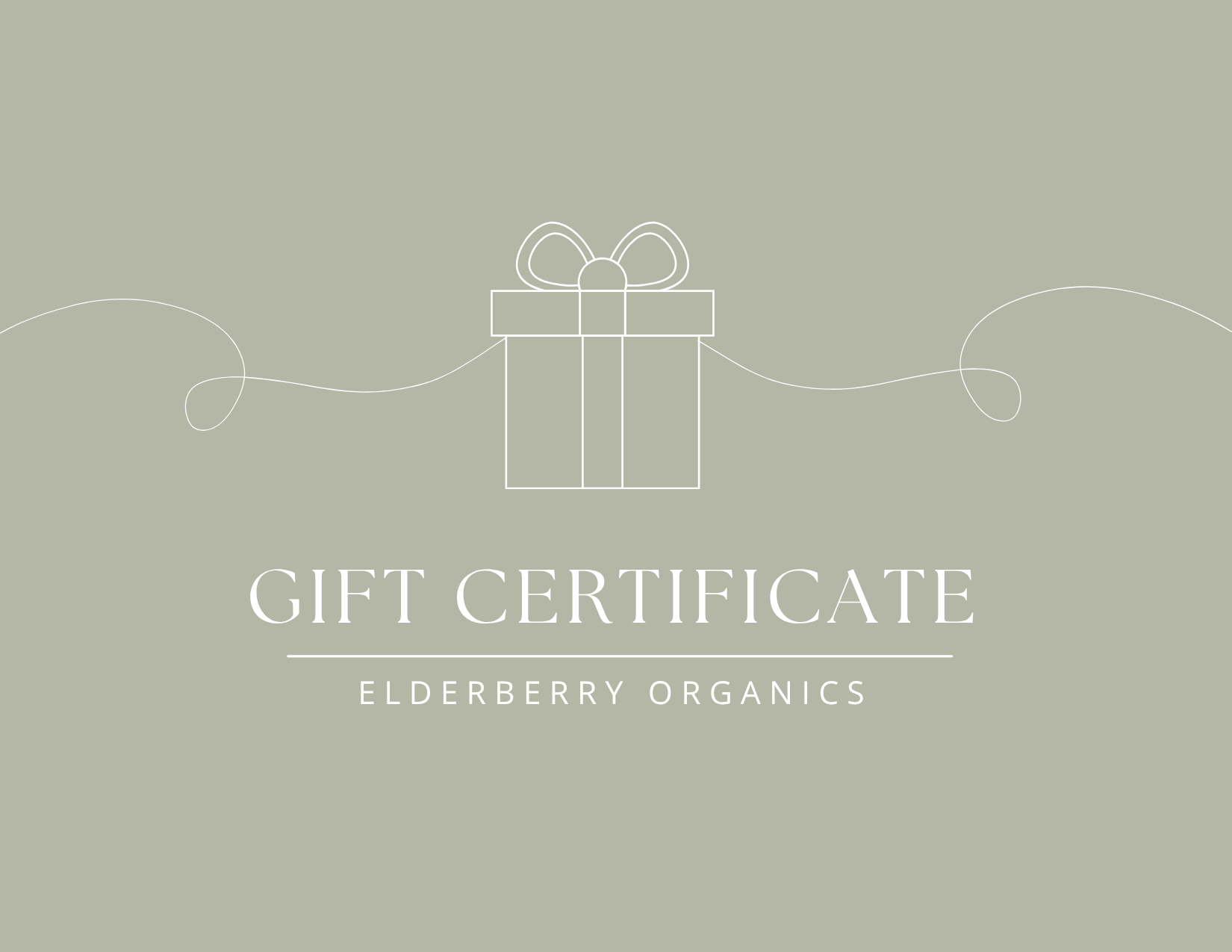 Elderberry Organics Gift Certificate Elderberry Organics